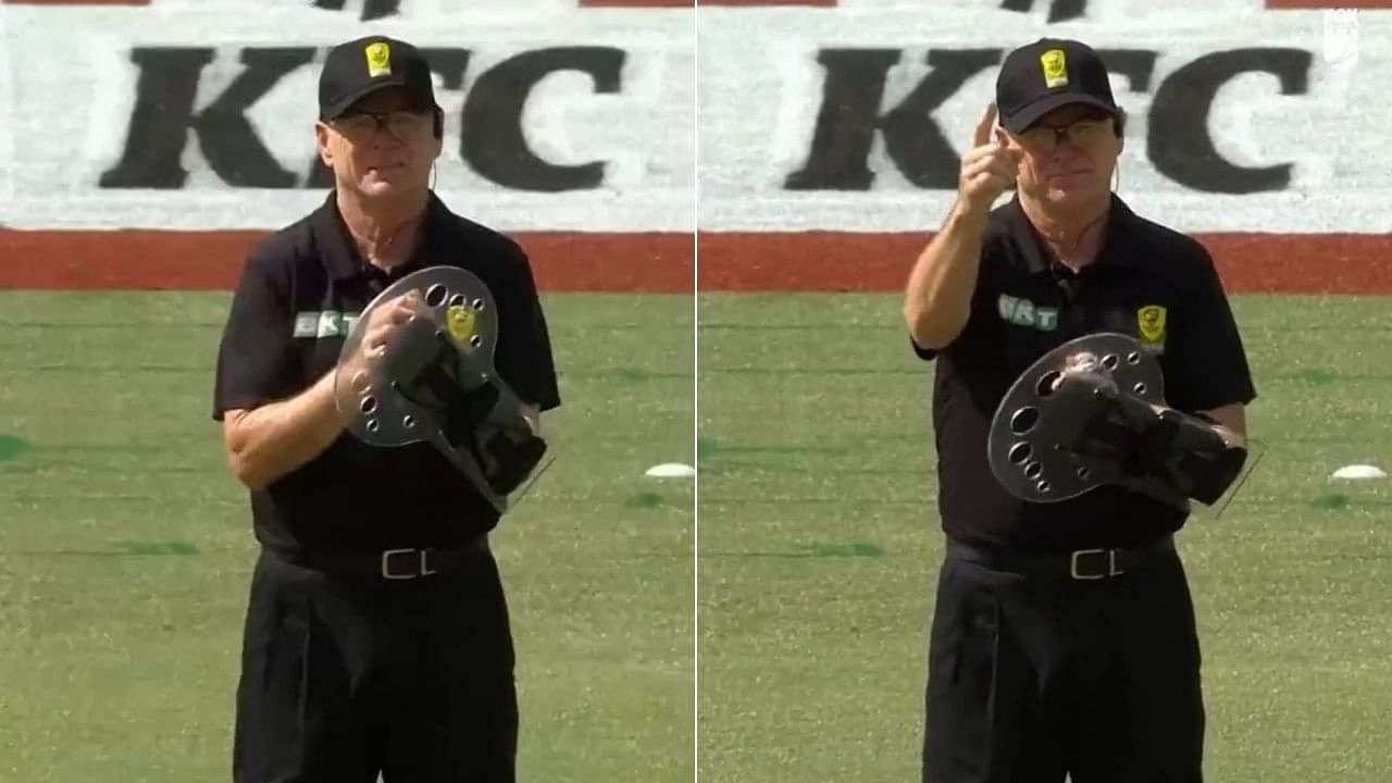 Know about the equipment umpire Bruce Oxenford was wearing on his hand