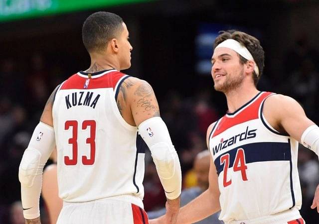 “C’mon Corey Kispert, shoot that!”: Kyle Kuzma seen getting mad at Wizards rookie for passing up open three that would have given the forward his first ever triple-double