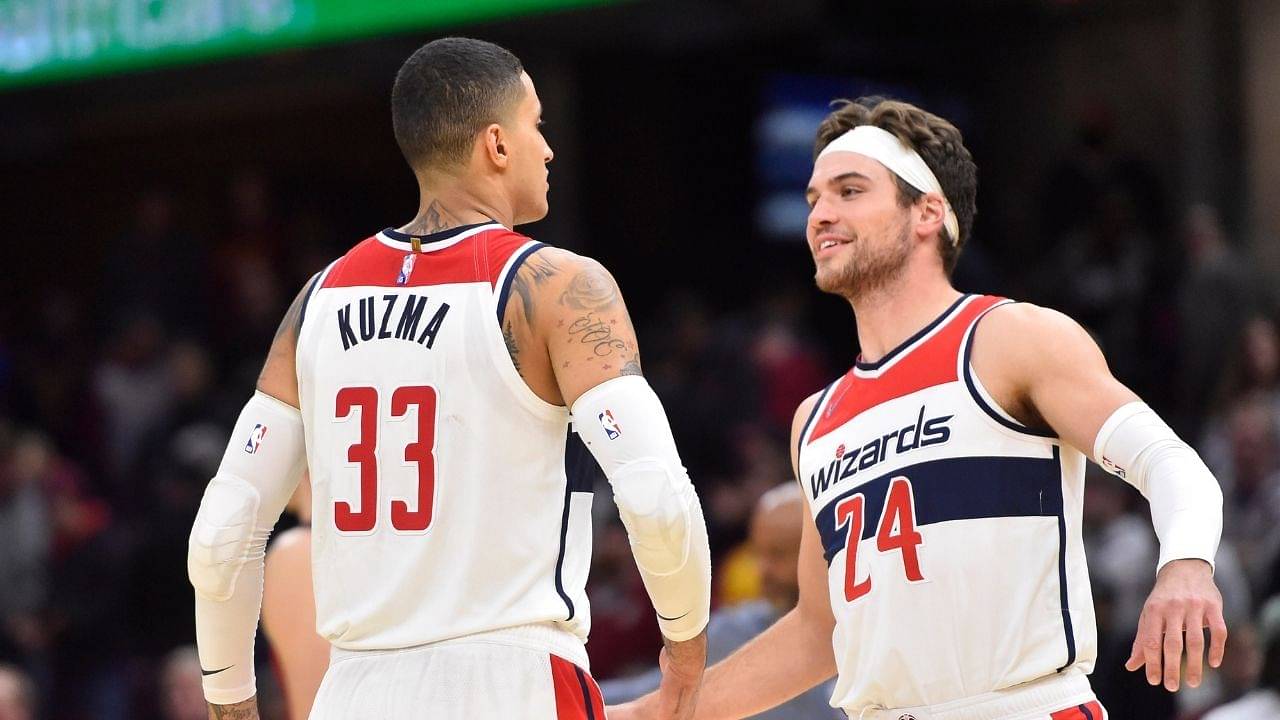“C’mon Corey Kispert, shoot that!”: Kyle Kuzma seen getting mad at Wizards rookie for passing up open three that would have given the forward his first ever triple-double