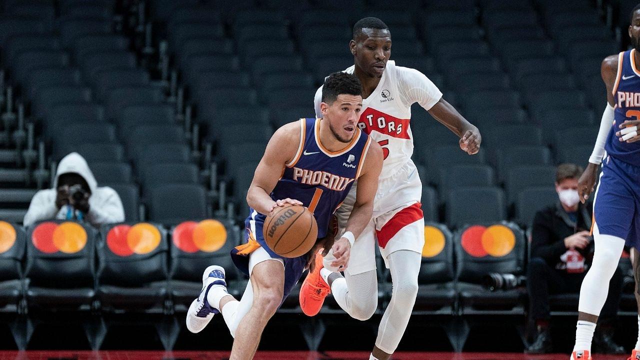 "Devin Booker got the Raptors mascot ejected?!": The Phoenix Suns star complains about the Raptor distracting him in crunch time to the referee