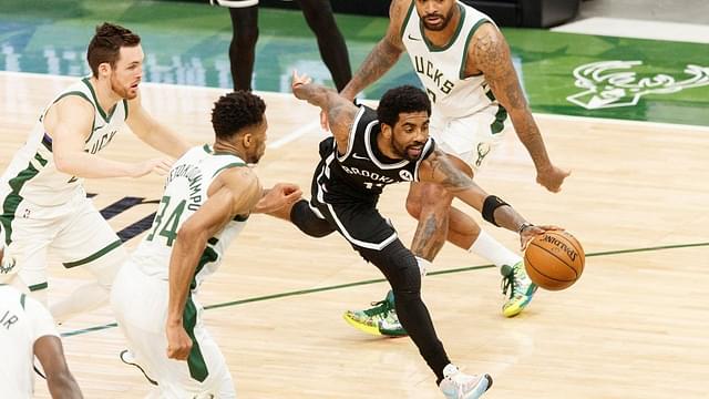"Giannis Antetokounmpo’s foot just happened to be in the way": Kyrie Irving accuses the 2021 Finals MVP for making a dirty play against him in the playoffs