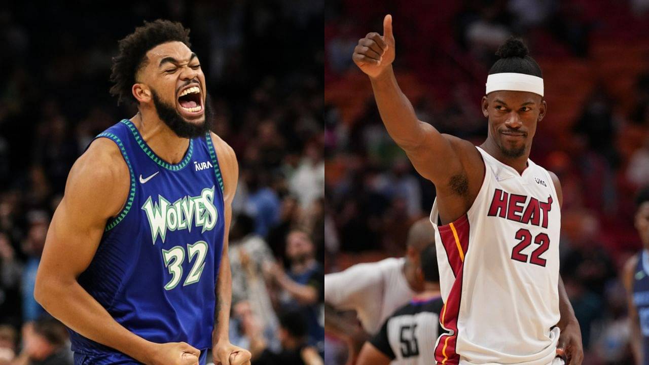 “Thank you Jimmy Butler, appreciate you!": Karl Anthony-Towns thanks the Miami Heat forward for leading the Timberwolves to the playoffs despite their issues off the court at the time