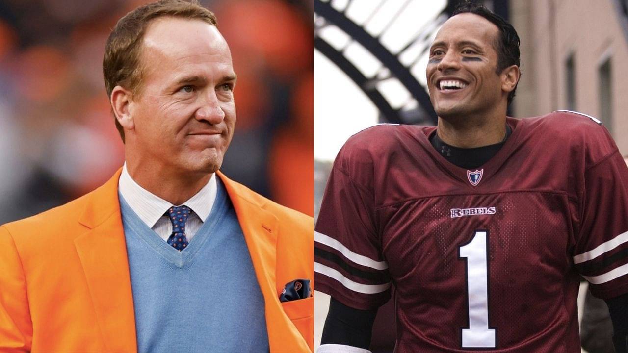 "You and The Rock have the same hairline Peyton Manning!": Eli Manning roasts his older brother and Dwayne Johnson for his hairstyle in Disney's 2007 film 'The Game Plan'