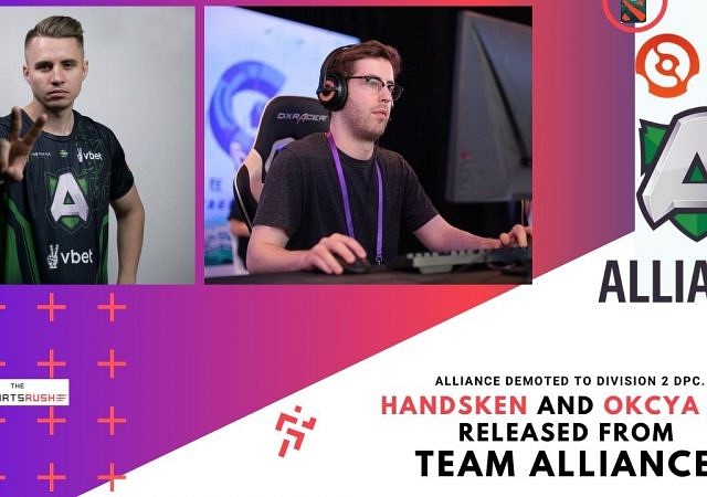 Okcya and Handsken released from Team Alliance Dota 2 squad after DPC divsion 2 division
