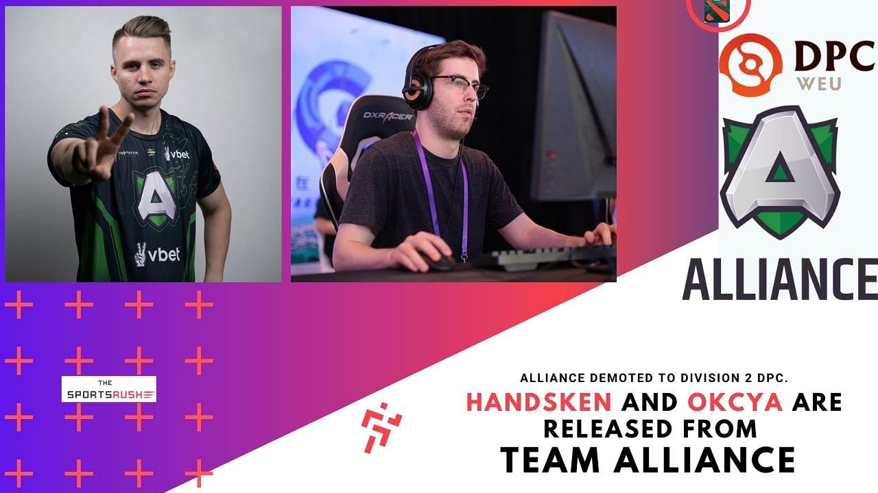Okcya and Handsken released from Team Alliance Dota 2 squad after DPC divsion 2 division