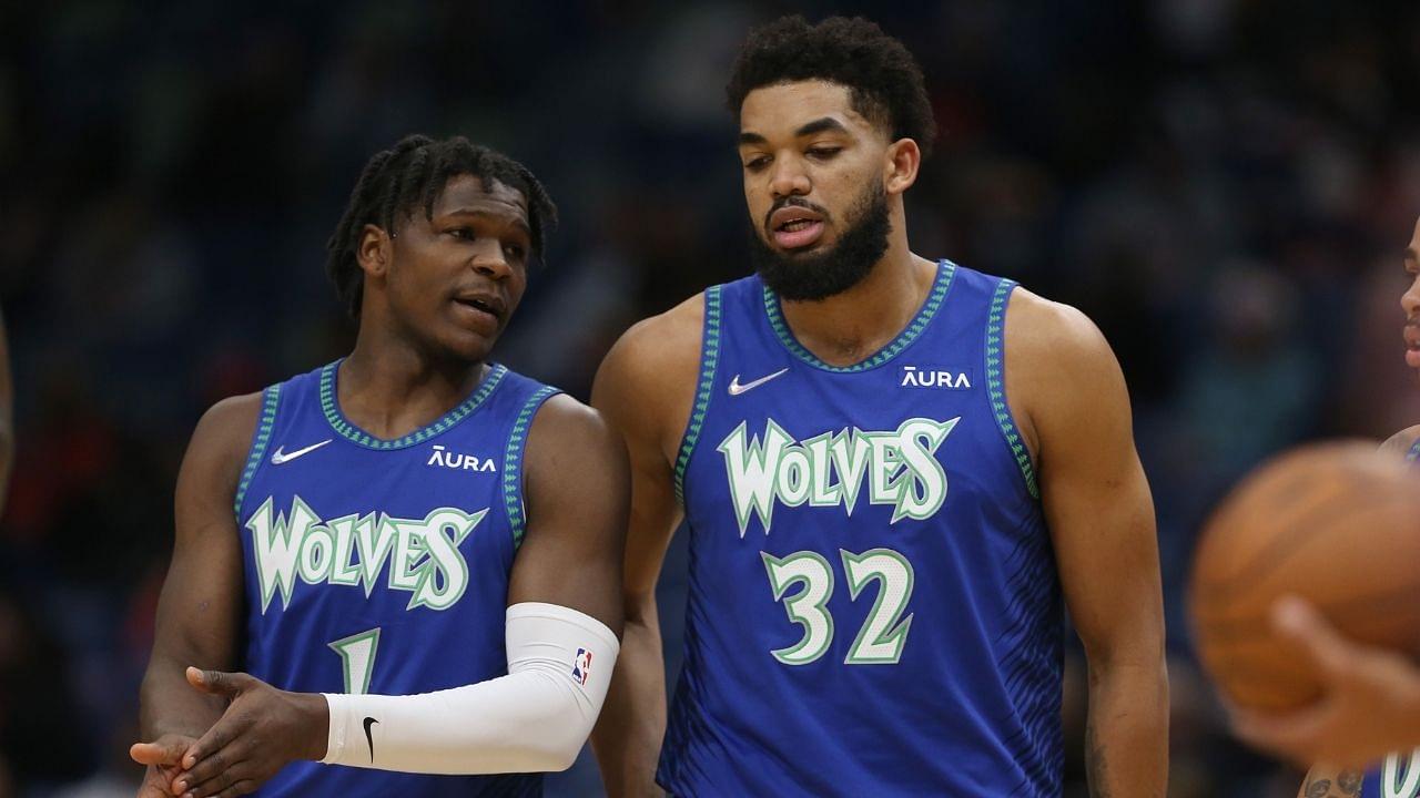 “Karl-Anthony Towns and Anthony Edwards are having a Kevin Durant-James Harden type of connection”: NBA Twitter explodes as the Wolves duo tie the Nets pair for a special feat