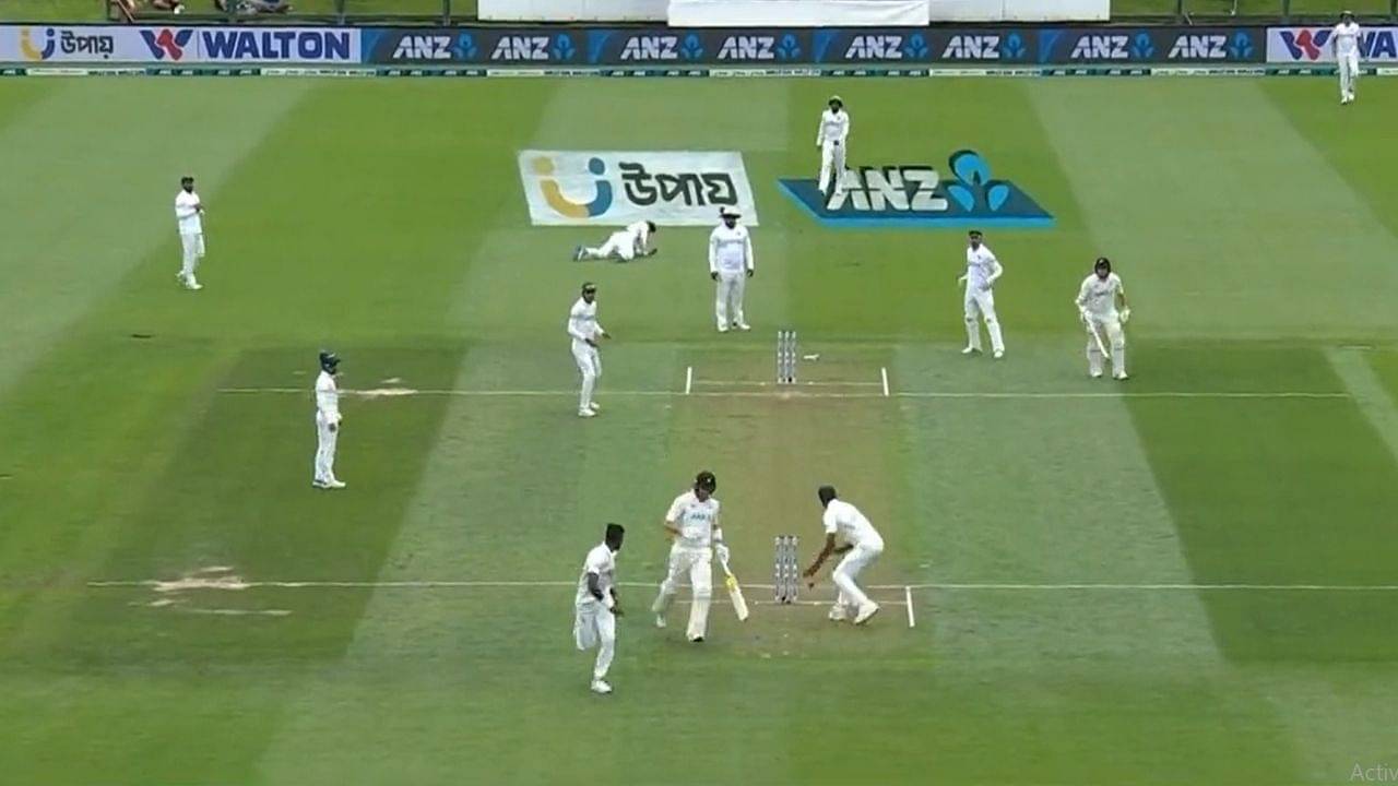 7 overthrows: Will Young scores 7 runs off Ebadot Hossain as no one backs up Nurul Hasan's throw in Christchurch Test