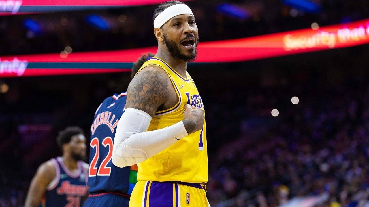 "The sh*t they said was unacceptable, man!": Lakers' Carmelo Anthony reacts to the incident between him and two 76ers fans during 87-105 loss in Philadelphia