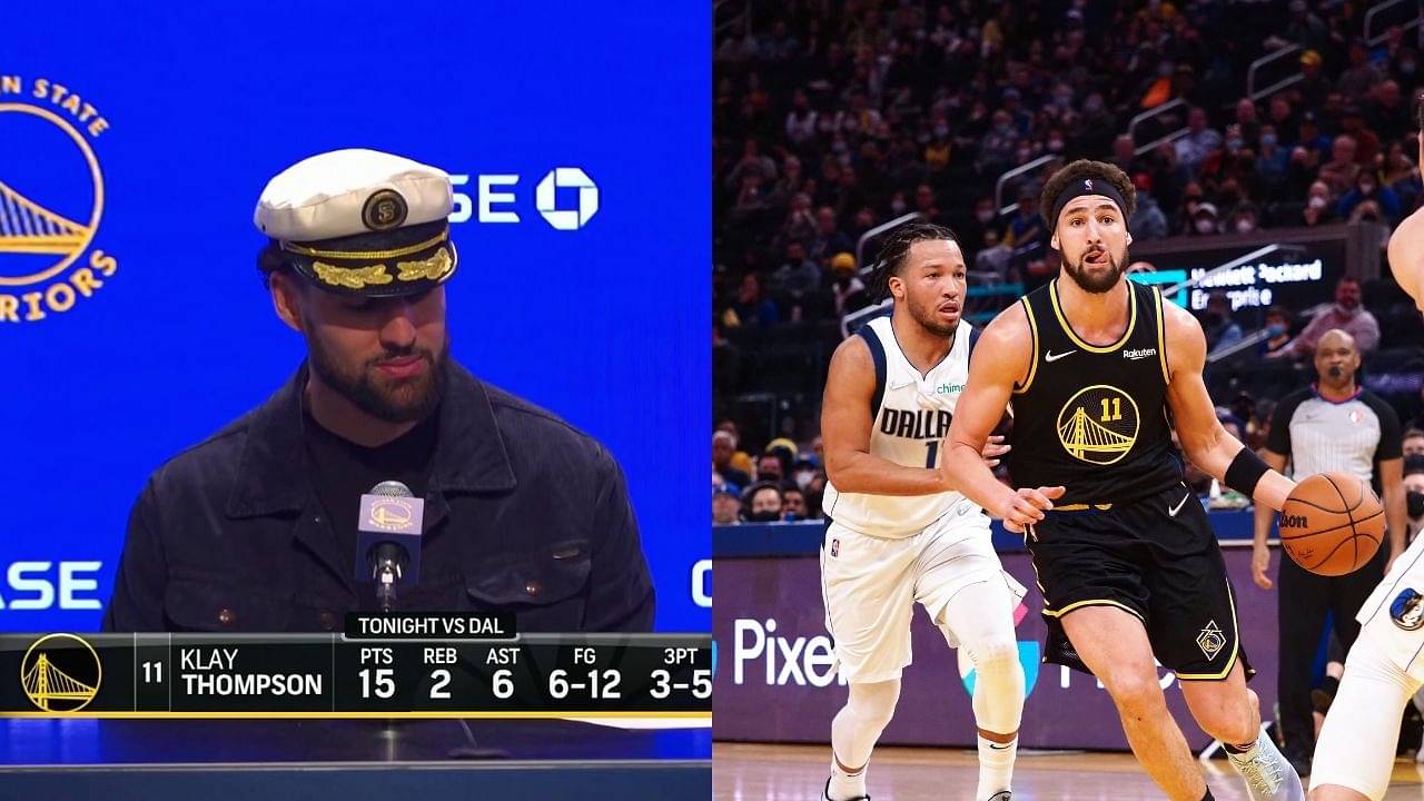 "I played Point Guard and Quarterback while growing up, so vision was always in my repertoire!": 'Sea Captain' Klay Thompson talks about his performance tonight, especially his behind-the-back passes