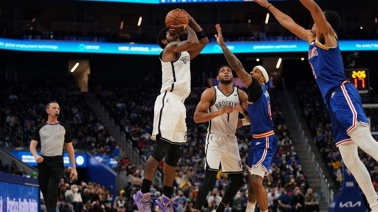 "Kyrie Irving just turned back time to 2016!": Nets star hits incredible dagger vs Warriors similar to one he hit in the 2016 Finals, leaving fans lost in awe