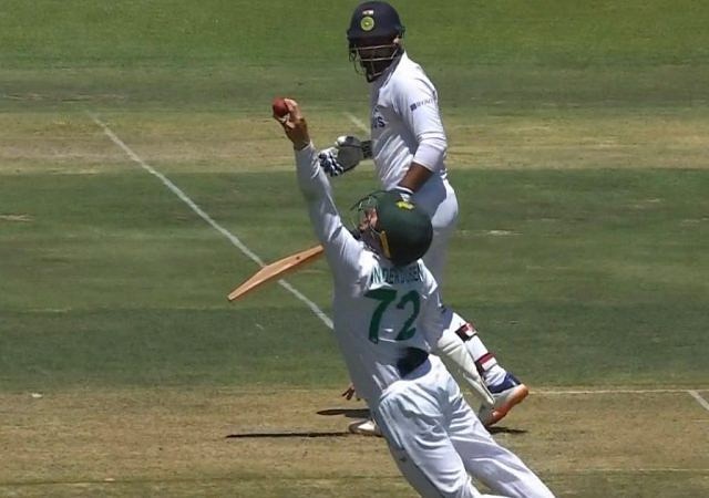 Rassie van der Dussen catch: Hanuma Vihari dismissed by van der Dussen's acrobatic catch in Johannesburg Test