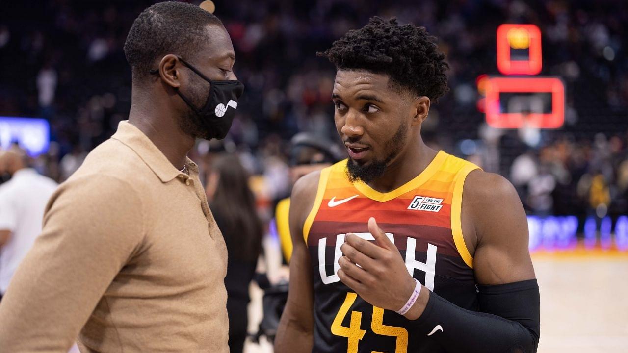 “Dwyane Wade keep your shirt on!”: Donovan Mitchell hilariously roasts the Heat legend for wearing a revealing Louis Vuitton jacket on NBAonTNT