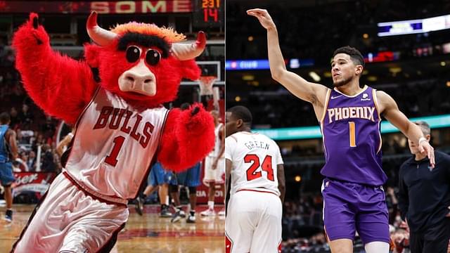 “Devin Booker should consider himself lucky that security held Benny the Bull back”: NBA Twitter trolls the Suns guard as the Bulls’ mascot tried to replicate the altercation D-Book had with the Raps’ mascot