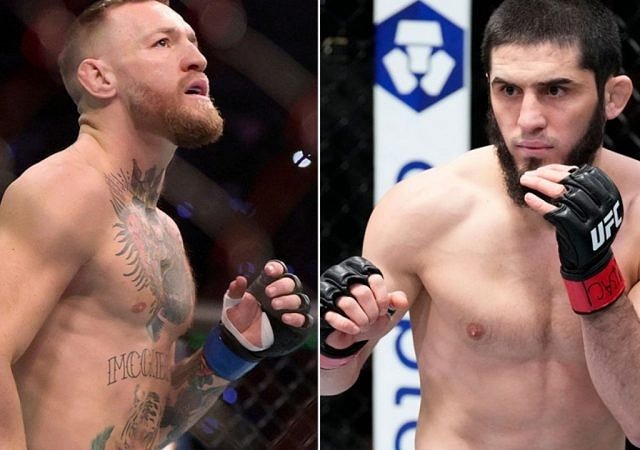 Islam Makhachev takes a shot at Conor McGregor during post fight interview at UFC Vegas 49 on Saturday after making quick work of Bobby Green.