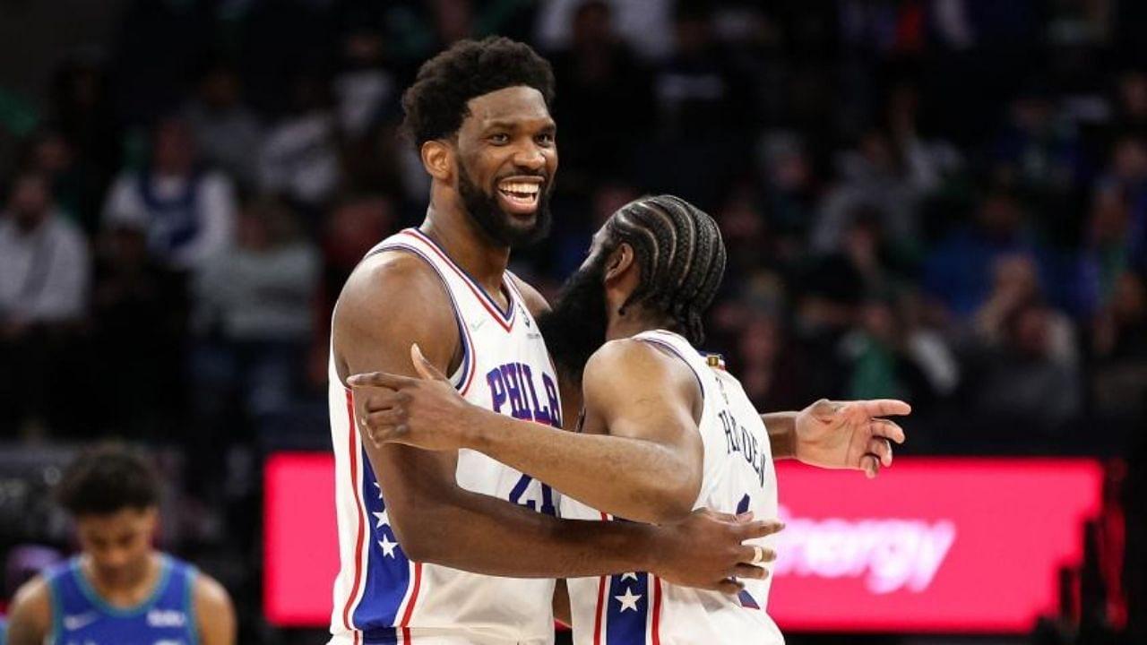 "I had never been this wide-open in a 4th quarter of a game ever before!": Joel Embiid was ecstatic after his Sixers' teammate James Harden made a strong debut in Blue
