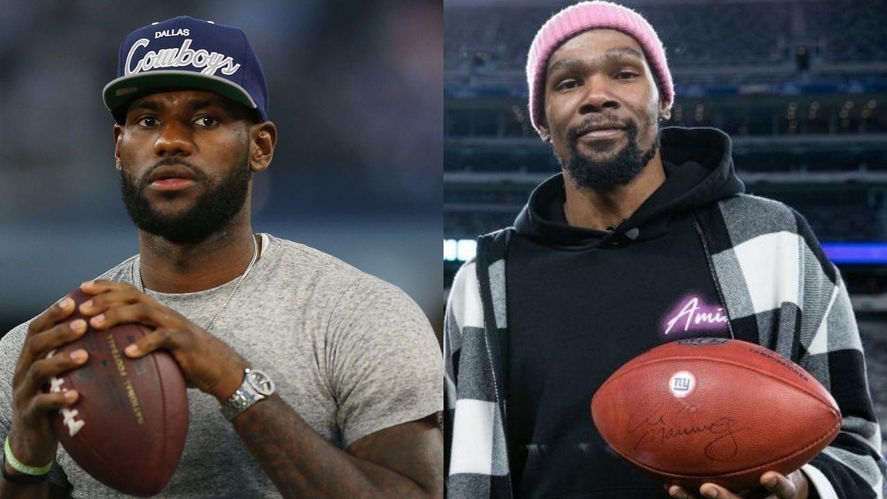 “Kevin Durant straight mossed LeBron James during flag football!”: Nets superstar caught a wild touchdown pass over ‘The King’ in a Team Durant vs Team LeBron game