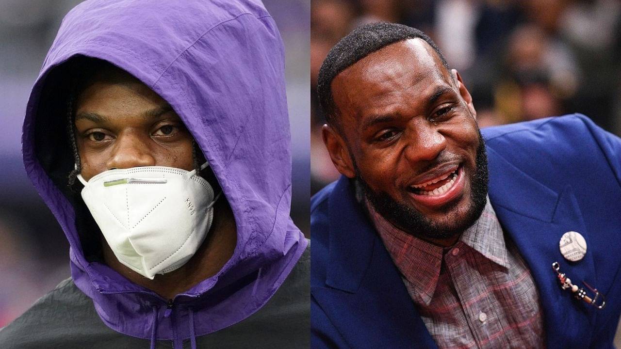 “LeBron James sauced the f**k out of his fans”: Lamar Jackson hilariously commends the Lakers superstar for successfully avoiding a couple of his fans
