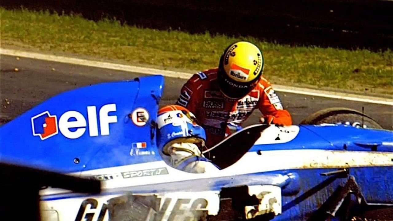 Ayrton Senna watching the race (1992)