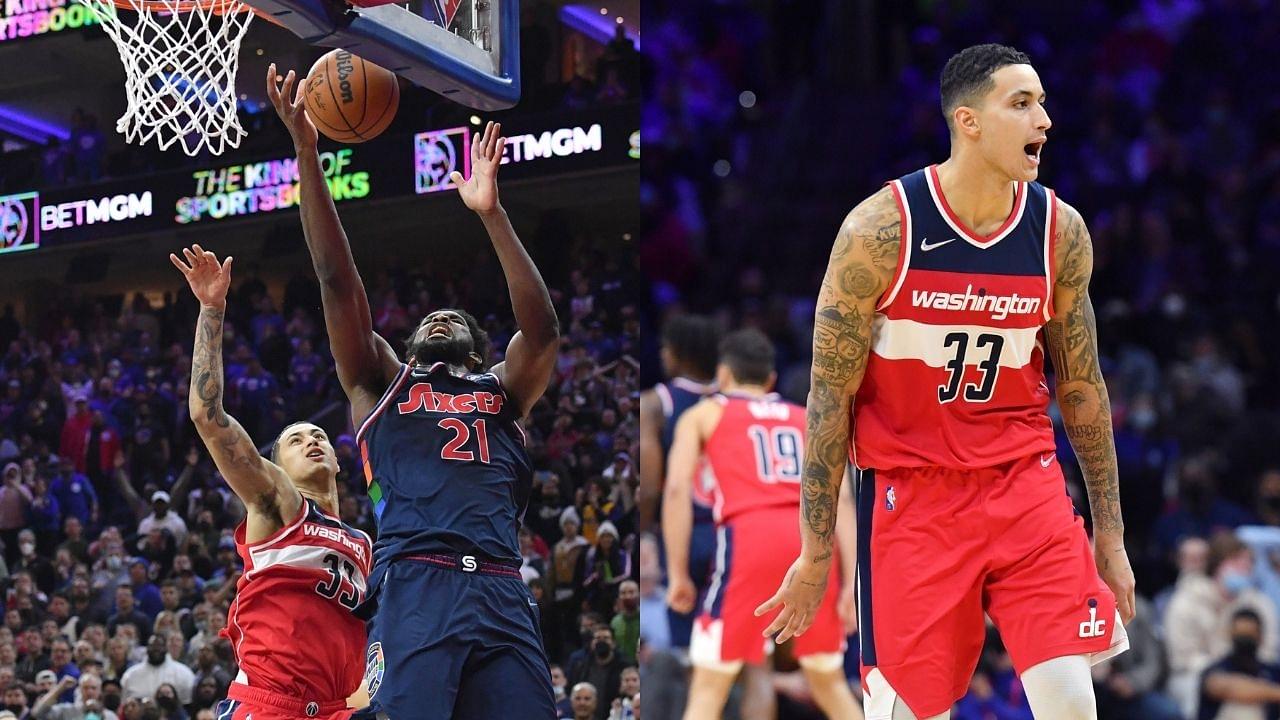 "Nah, make it Clutch Kuz, but First Team Defense": Kyle Kuzma sends out a message following his game-clinching block on the seven-foot Joel Embiid