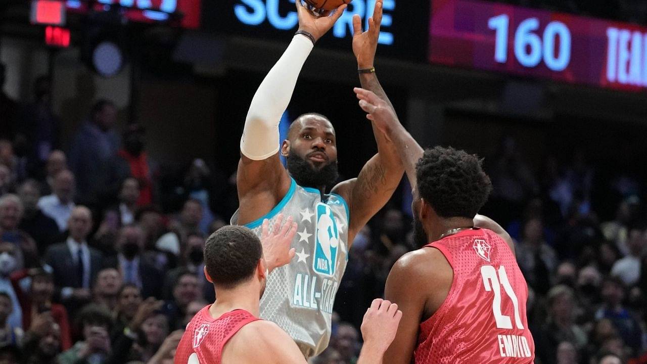 “LeBron James really sunk that game-winner to scream ‘Cleveland, this is for you’”: NBA Twitter erupts as The King drills the game-winning fadeaway to defeat Team Durant 163-160
