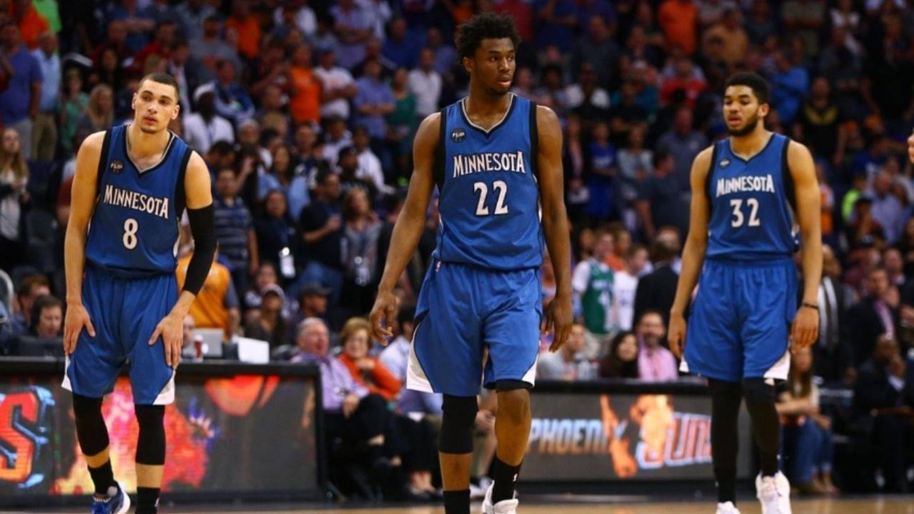 "Only if Zach LaVine, Andrew Wiggins and I were given time": Karl Anthony Towns believes the Timberwolves front office messed up by trading their young players, who are both All-Stars now