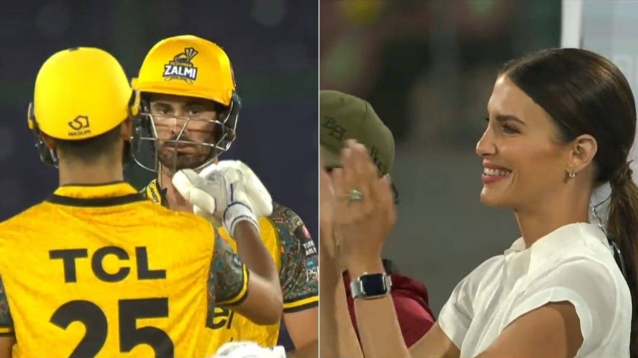PSL 2022: Erin Holland cheers for husband Ben Cutting as he scores half-century for Peshawar Zalmi in a losing cause vs Multan Sultans