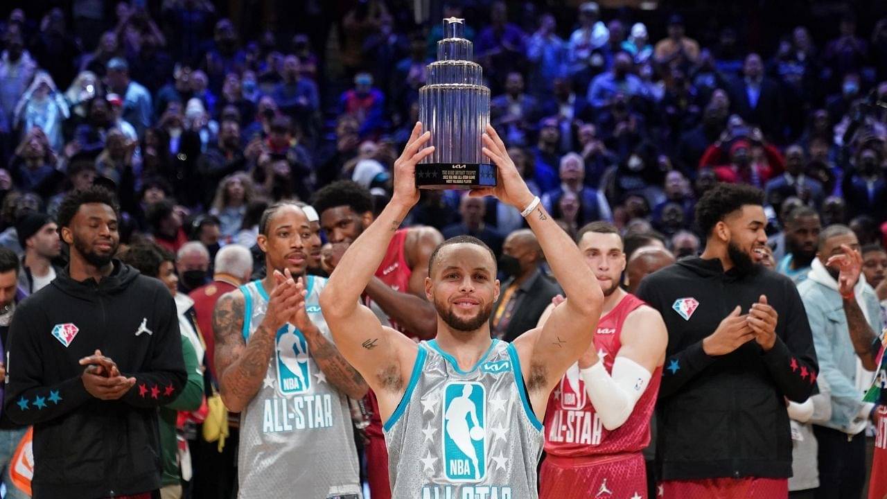 "Stephen Curry takes home the first Kobe Bryant Kia NBA All-Star MVP trophy!": Warriors' superstar drops 50, makes 16 triples as Team LeBron takes home the win in the All-Star Game