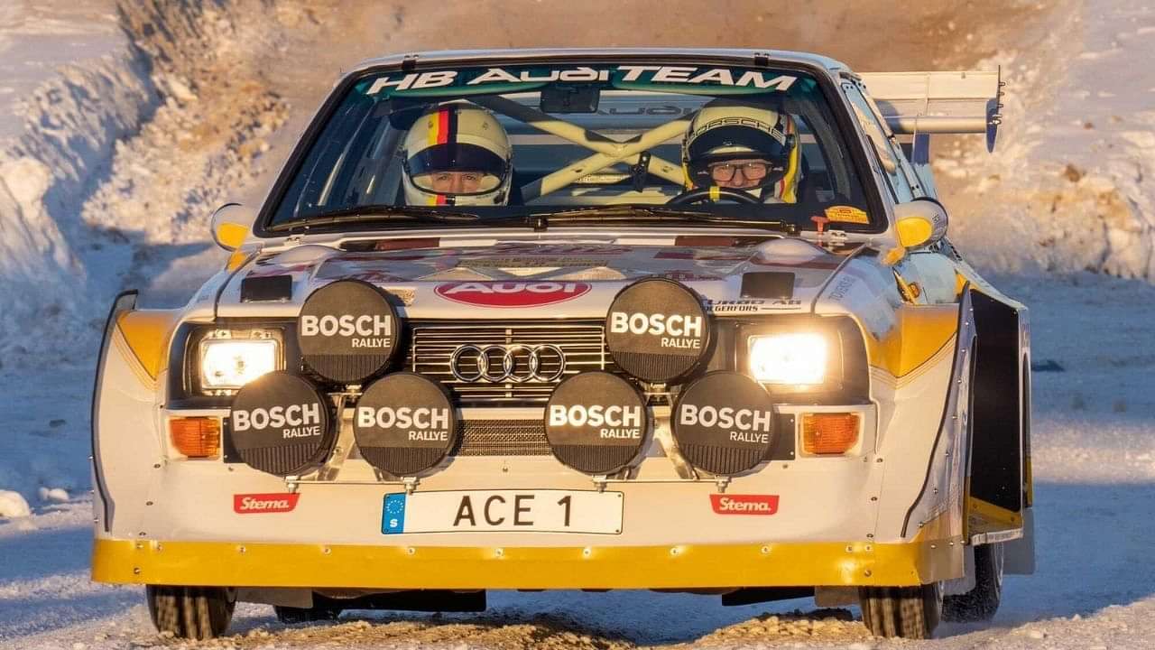 "I was begging to get into the car"- Sebastian Vettel begged to get into the passenger seat for a magical Audi ride with 1984 World Rally champion Stig Blomqvist