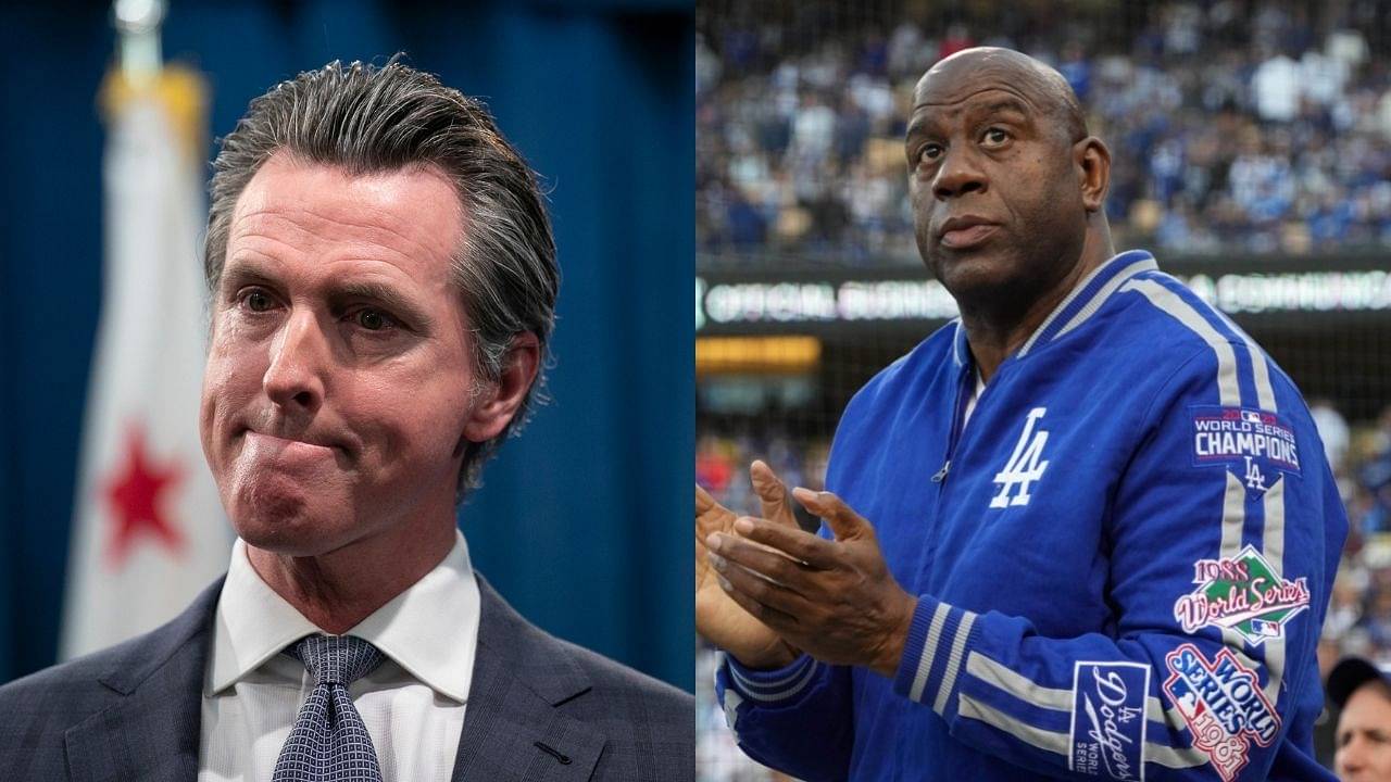 “An HIV positive guy can walk around the Rams game unmasked with 80,000 people around?”: Magic Johnson gets called out for not following COVID norms with Gavin Newsom