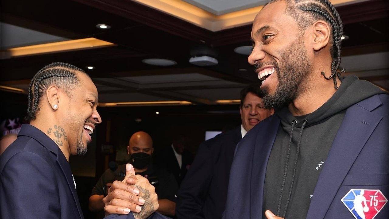 “Kawhi Leonard was smiling like a mad man after dapping up his favorite player at NBA75”: Allen Iverson shows love to ‘The Klaw’ at All-Star weekend
