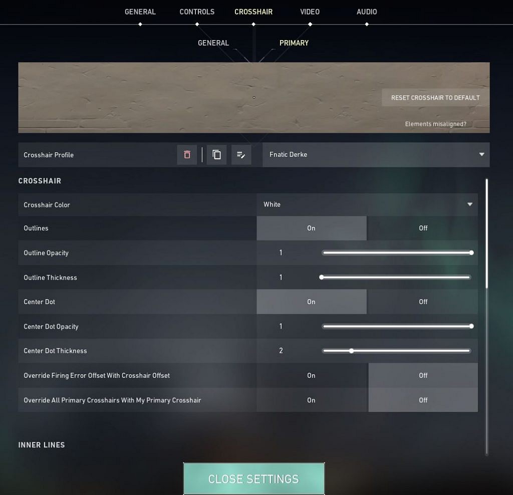 Derke VALORANT Settings, Crosshair & Config 