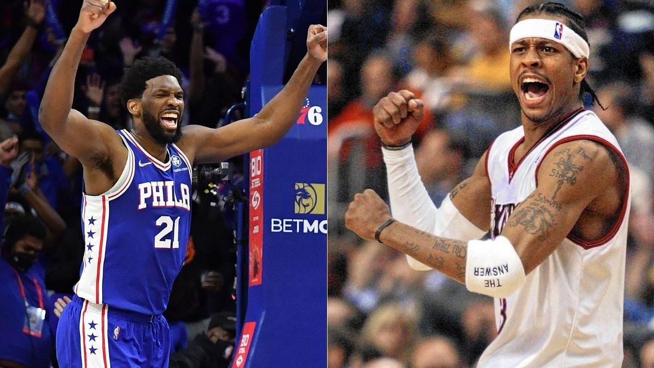 "The last time a Sixer recorded 20 straight 25-point games, he won an MVP": Joel Embiid joins Allen Iverson as the only players in Sixers history to achieve a special scoring feat