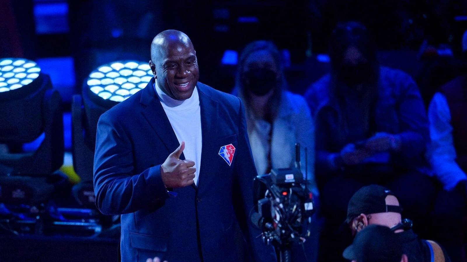 "As a kid, I never thought playing the game that I love will get me to here": Magic Johnson is grateful to stand among the game's best for NBA's 75th-anniversary honours