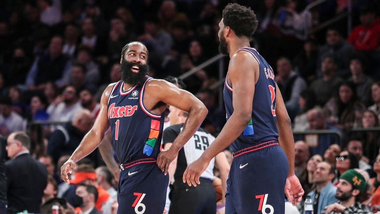 “Joel Embiid has the mentality of winning, and scored the ball at a high level”: James Harden explains why he picks his Sixers teammate to win the 2022 MVP honors