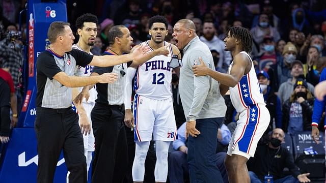 "Only Doc Rivers could start an overtime down by a point": NBA Twitter cannot stop itself from roasting Sixers' head coach while being in awe of Tyrese Maxey's 33-point night against the Grizzlies