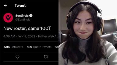"New roster, same 100T": Kyedae reacts to Sentinels tweet after 100T's loss against Cloud9 Blue