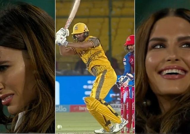 Erin Holland husband: Ben Cutting wife Erin Holland reacts worriedly as Cutting mistimes flick off Mohammad Nabi