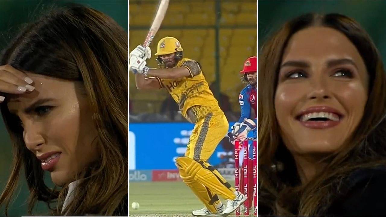 Erin Holland husband: Ben Cutting wife Erin Holland reacts worriedly as Cutting mistimes flick off Mohammad Nabi