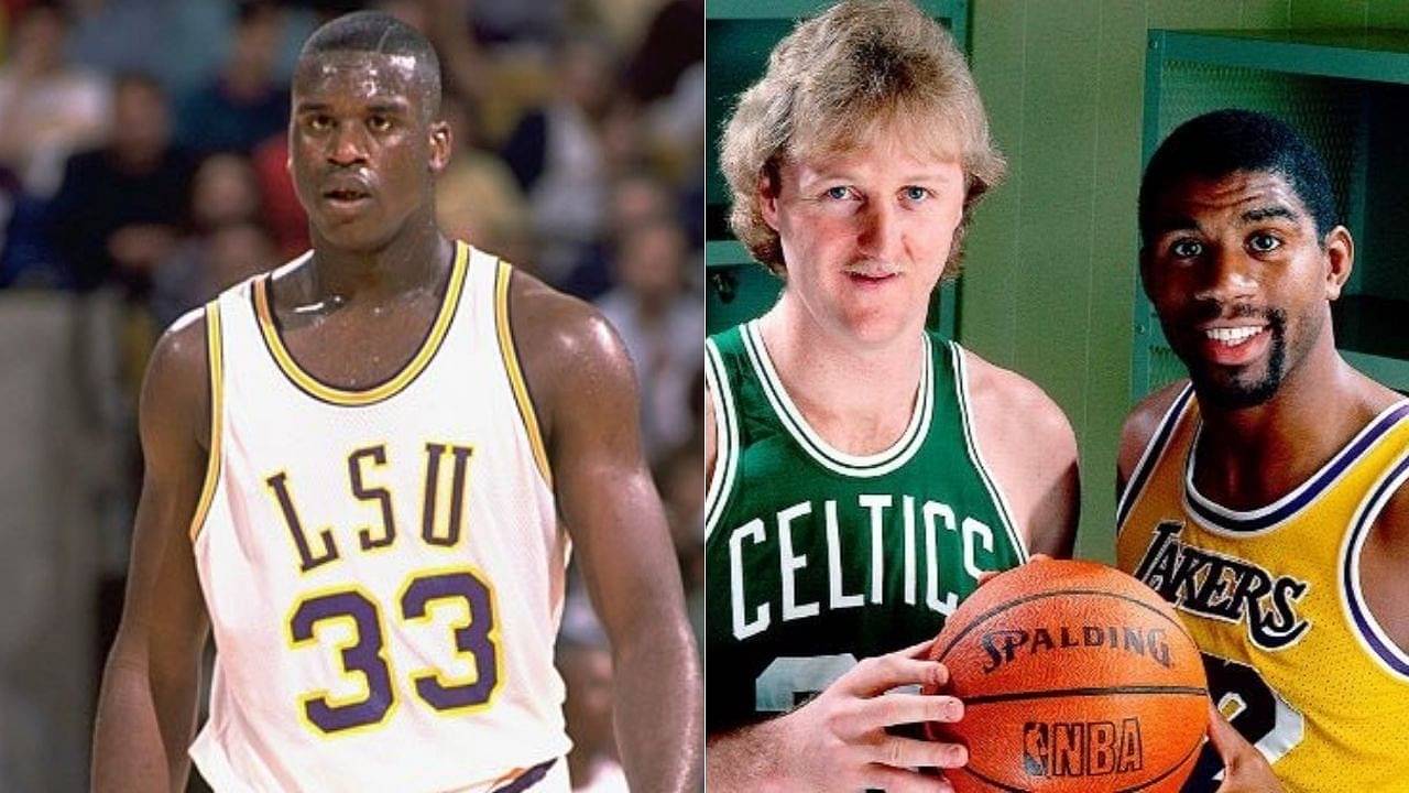 “I think Shaquille O’Neal is the best player other than Michael Jordan”: When Larry Bird and Magic Johnson rightly predicted HOF trajectory for the Lakers legend seeing him play at LSU