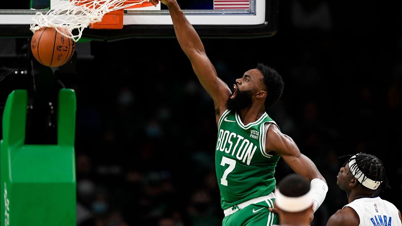 "Jaylen Brown with zero regards for Florida's stand your ground laws": NBA Twitter explodes after the Celtics star's poster on Mo Bamba in their blowout win vs Orlando