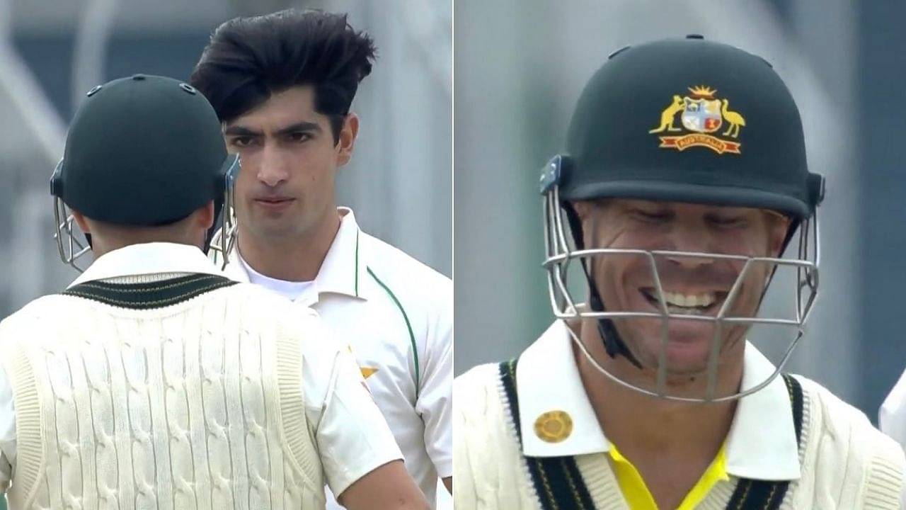David Warner stats vs Pakistan: David Warner laughs off Naseem Shah's aggressive advances in Rawalpindi Test
