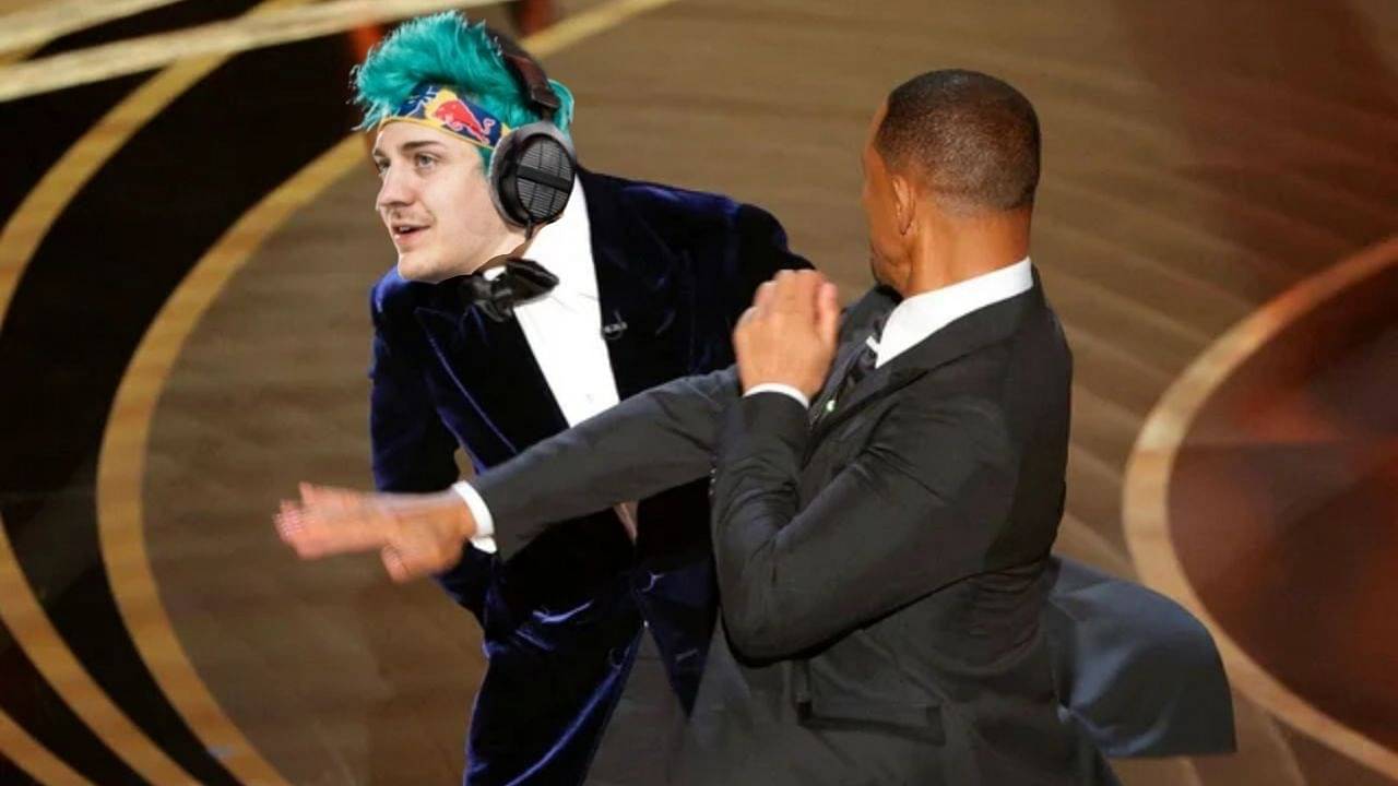 "Will Smith just smacked the sh*t out of me" Ninja continues the Will Smith MEME as he gets smacked by Will Smith In-game