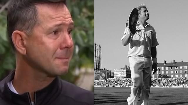 Ricky Ponting started crying while talking about his friend and teammate Shane Warne, who passed away due to a cardiac attack.