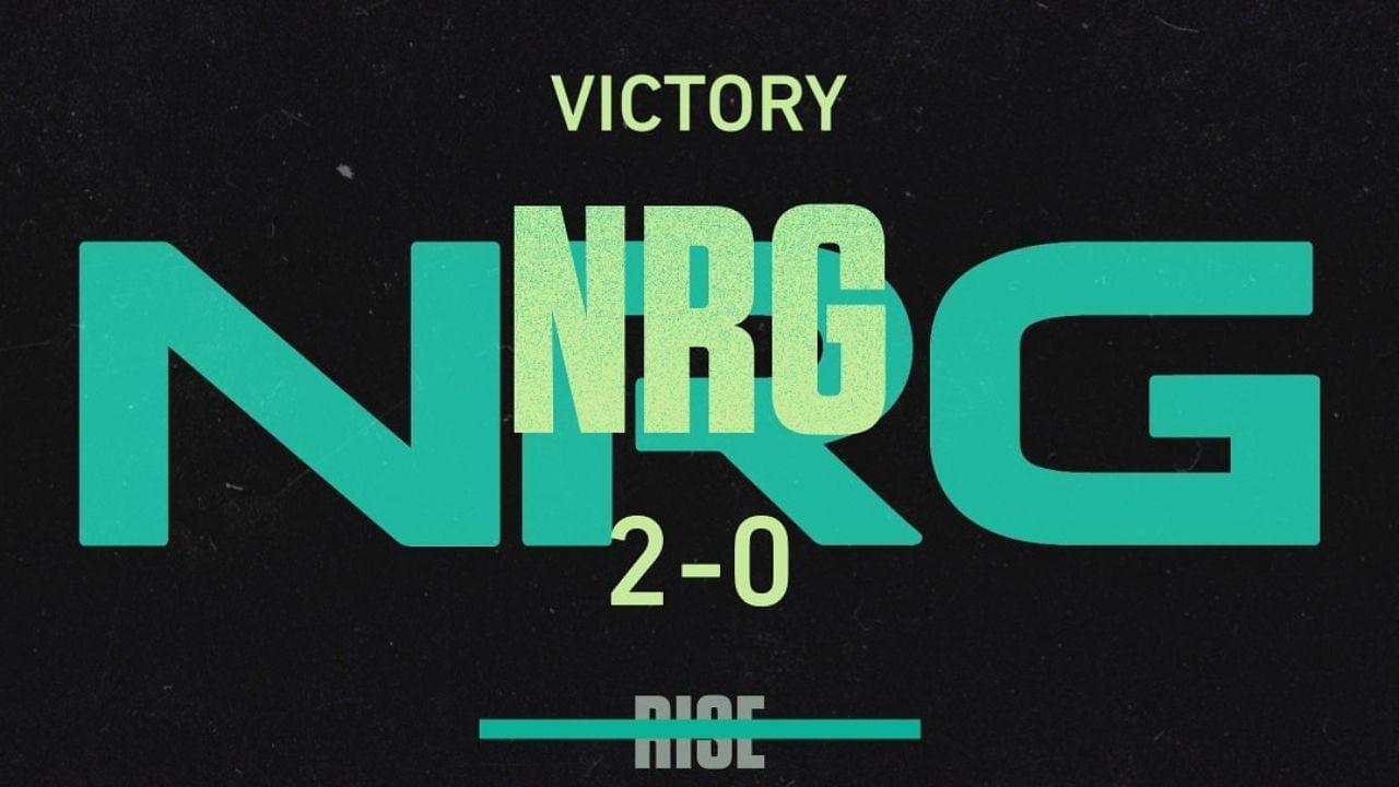 NRG vs Rise: NRG demolish Rise Nation with a clean 2-0 scoreline