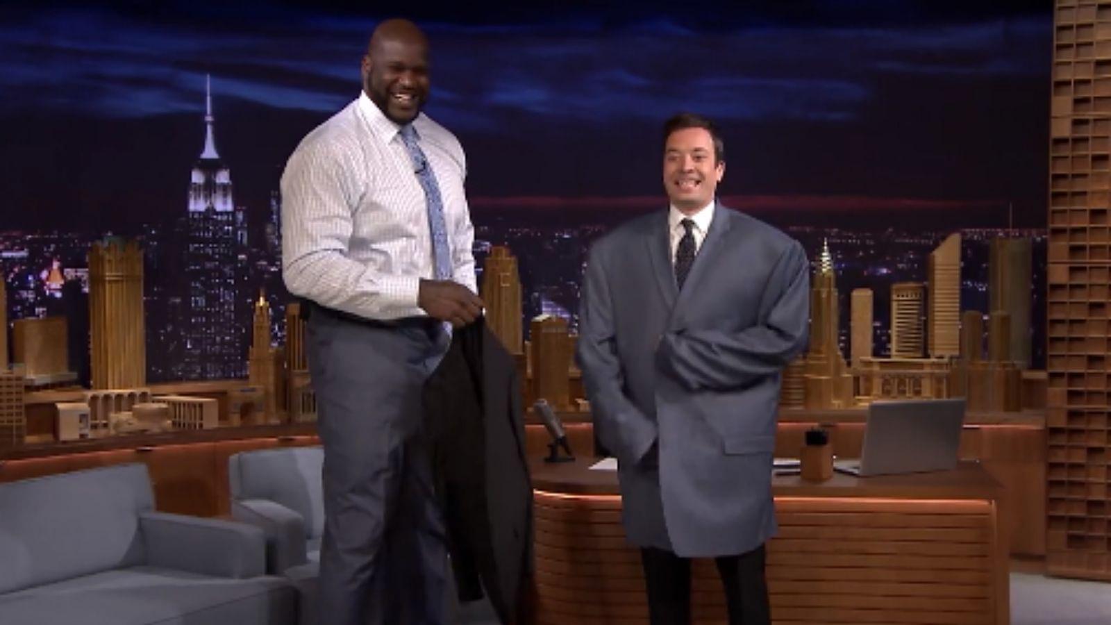 "A suit for Shaquille O'Neal is a gown for Jimmy Fallon": When the Tonight Show host exchanged clothes with the Diesel and got swallowed by them