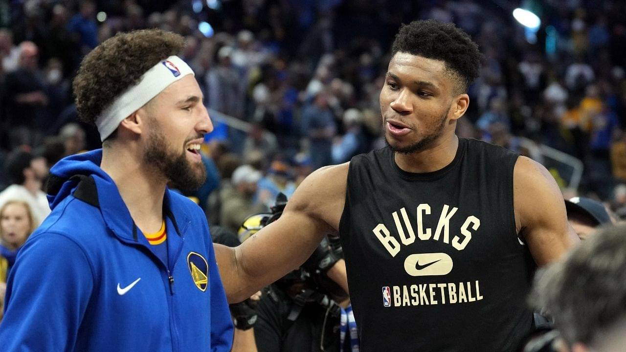 "It's kind of funny that like, we almost forgot who Klay Thompson is but I'm happy for him": Giannis Antetokoumpo gives his flowers to the Warriors guard after the latter has a season-high 38-points