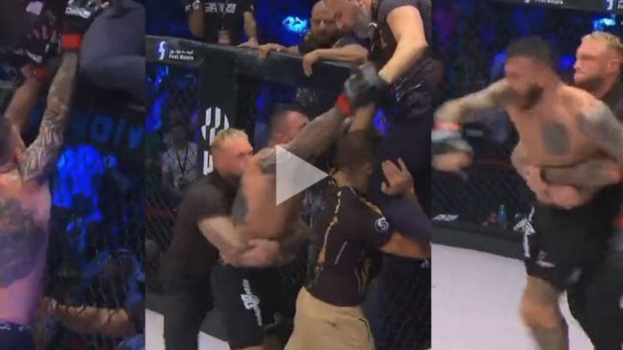 Watch Referee goes above and beyond to prevent an all-out riot at Brave CF 57