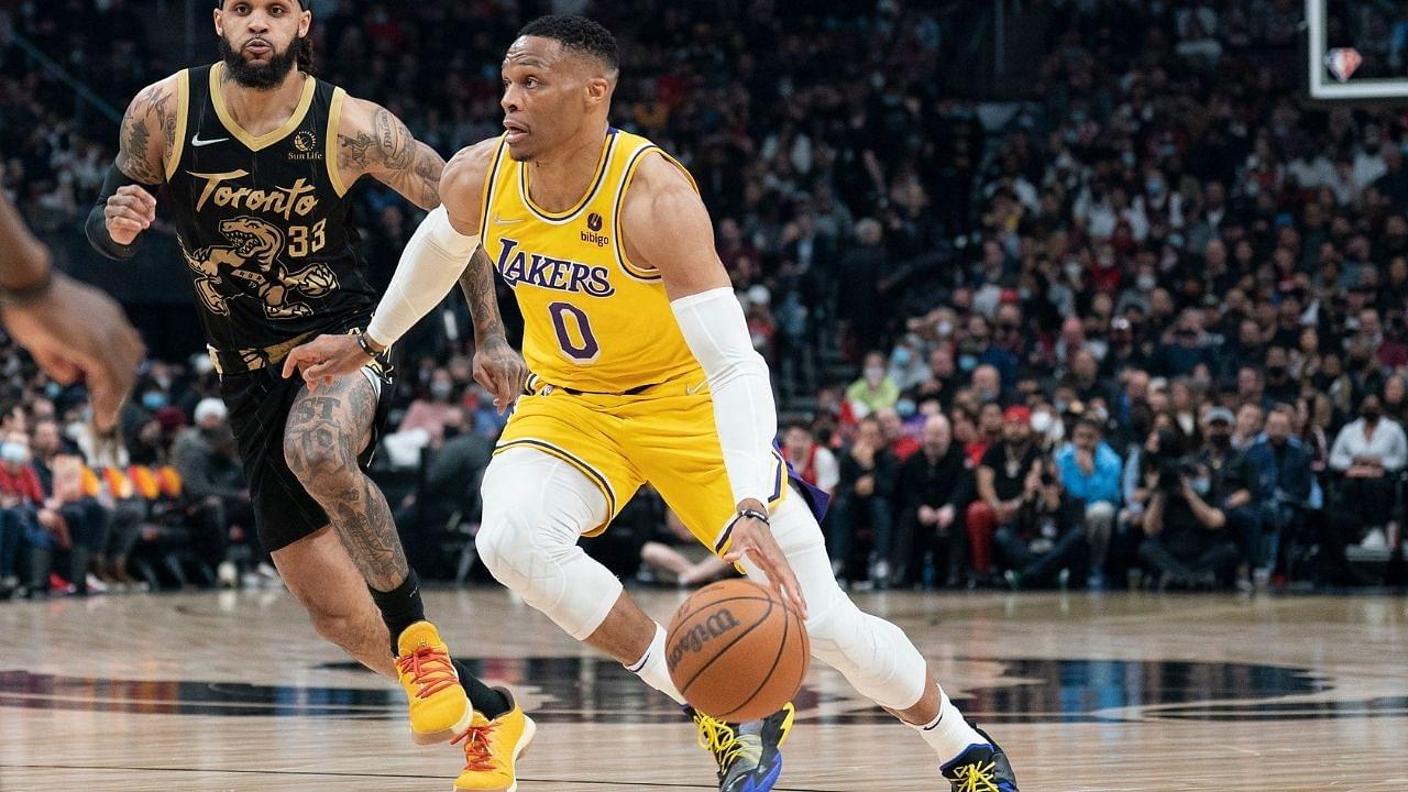 "I've got 23,000 points!": Lakers' Russell Westbrook talks about having the confidence to pull up for the game-tying shot against the Raptors