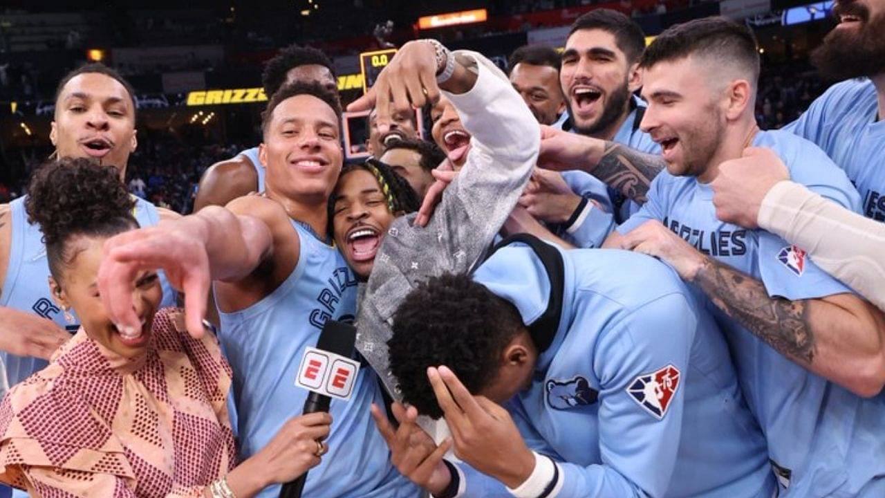 “Y'all just witnessed the coach of the year, DPOY & MIP tonight”: Ja Morant hypes up his Memphis Grizzlies after the 132-120 win over Kevin Durant and the Nets