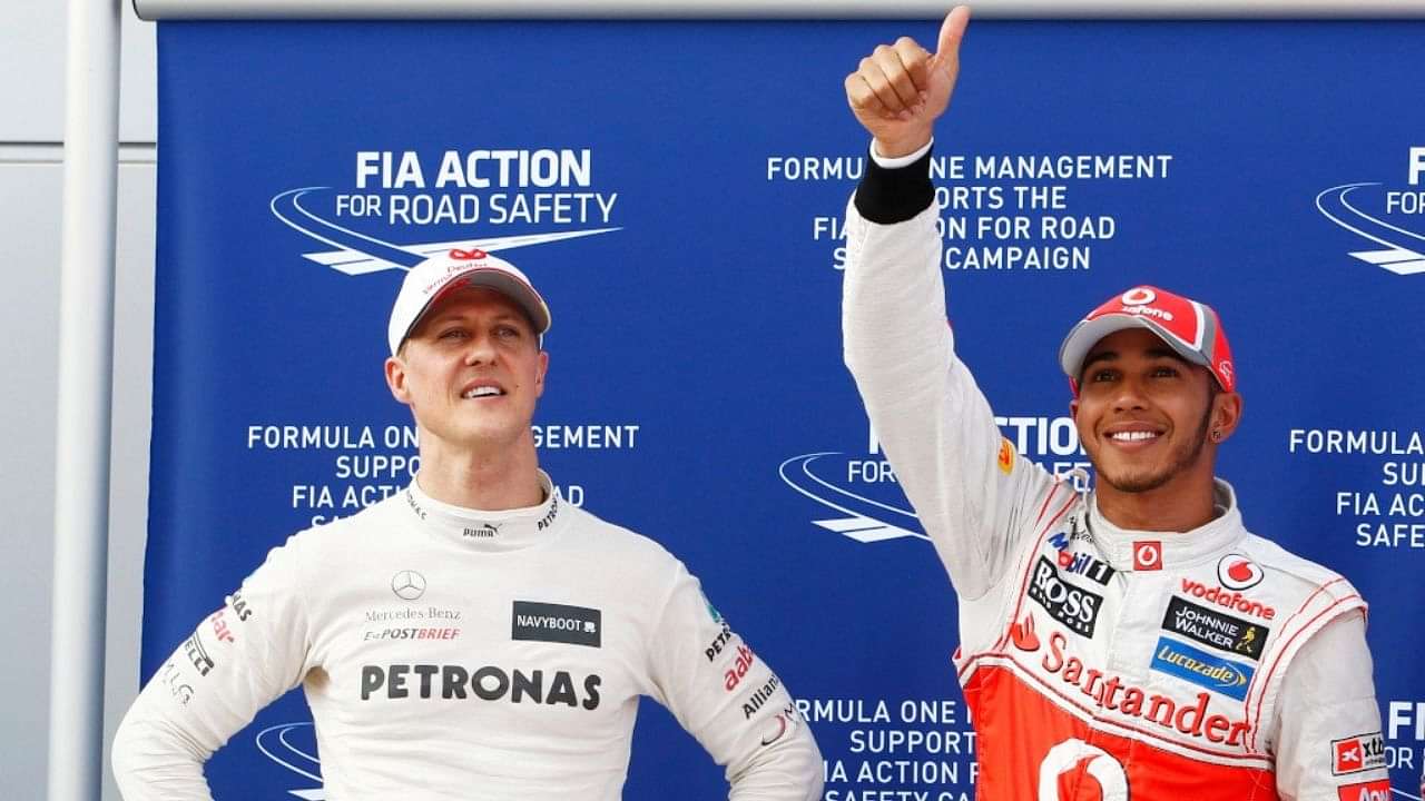 Lewis has written his name all over the record books"– Lewis Hamilton  breaks another Michael Schumacher record with his podium in Bahrain - The  SportsRush